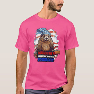4th of July American Beaver Building a Patriotic D T-Shirt