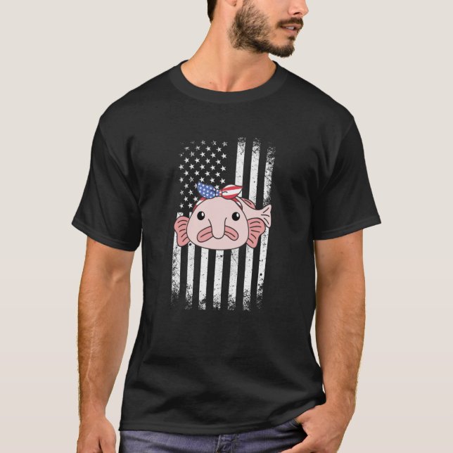 4th Of July American Blobfish For Kids Cute Usa Bl T-Shirt (Front)