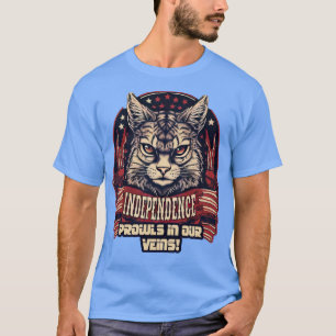 4th of July American Bobcat Independence Prowls in T-Shirt