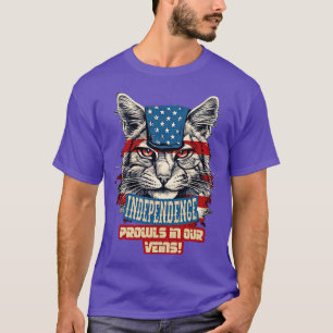 4th of July American Bobcat Independence Prowls in T-Shirt