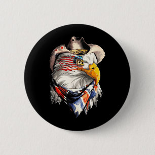 4th Of July American Eagle Flag Independence Day 6 Cm Round Badge