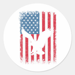 4th Of July American Eagle Flag Usa Independence D Classic Round Sticker