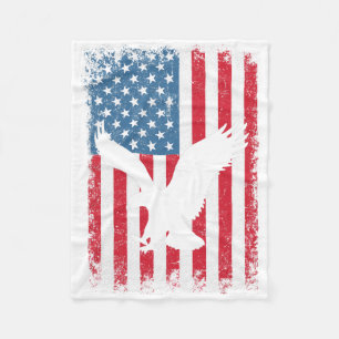 4th Of July American Eagle Flag Usa Independence D Fleece Blanket