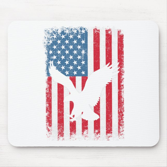 4th Of July American Eagle Flag Usa Independence D Mouse Mat (Front)