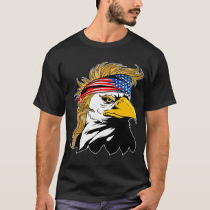 4th Of July American Eagle Mullet Patriotic Indepe T-Shirt