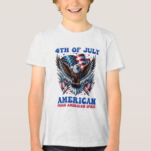 4th Of July American Eagle Sublimation-61001 Tri-Blend Shirt