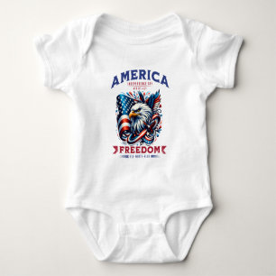 4th of July American Eagle Sublimation-61901 Baby Bodysuit