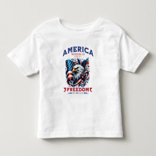 4th of July American Eagle Sublimation-61901 Toddler T-Shirt