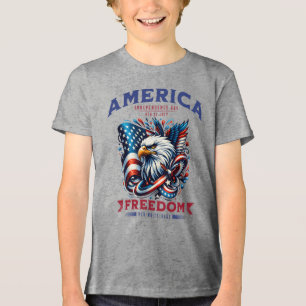 4th of July American Eagle Sublimation-61901 Tri-Blend Shirt