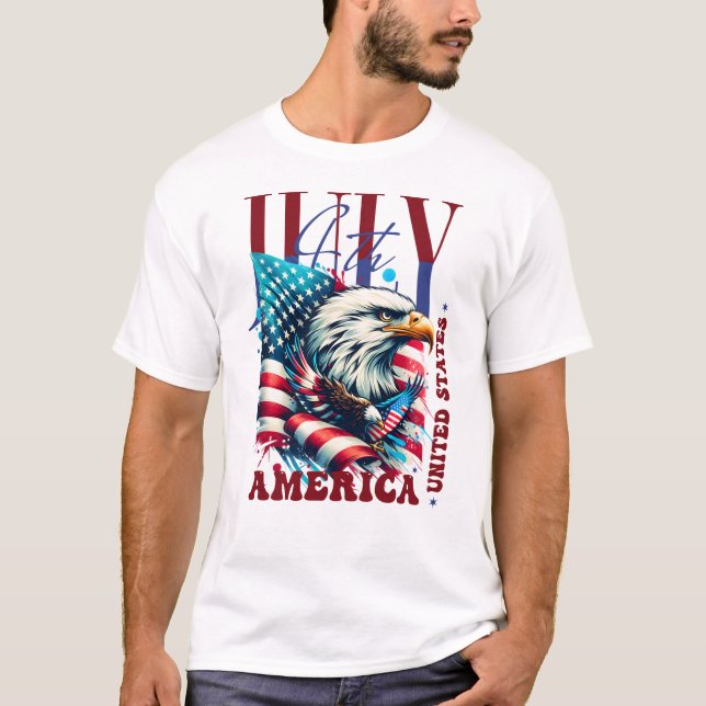 4th of July American Eagle Sublimation-61904 T-Shirt (Front)