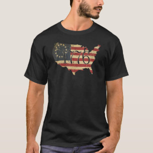 4th Of July American Flag Betsy Ross 1776 Men Wom T-Shirt