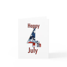 4th of July American Flag Card