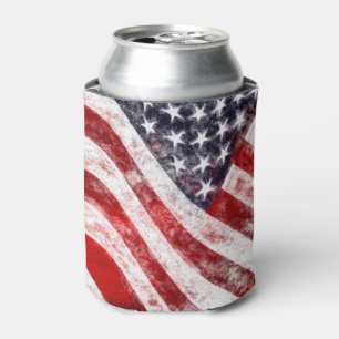 4th of July, American Flag Drink Cooler