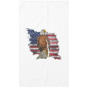 4th of July American Flag Eagle Independence Day Tablecloth