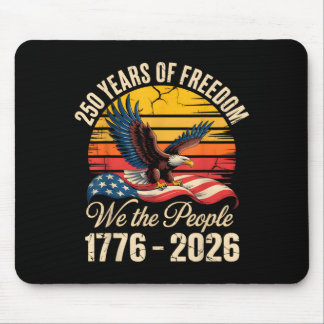 4th of July American Flag Eagle Vintage 250 Years Mouse Mat