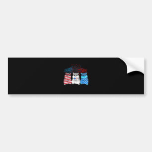 4th Of July American Flag Happy Guinea Pig Bumper Sticker