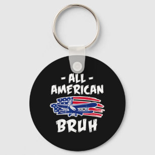4th Of July American Flag Independence Day Key Ring
