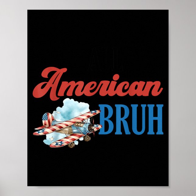 4th Of July American Flag Independence Day Poster (Front)
