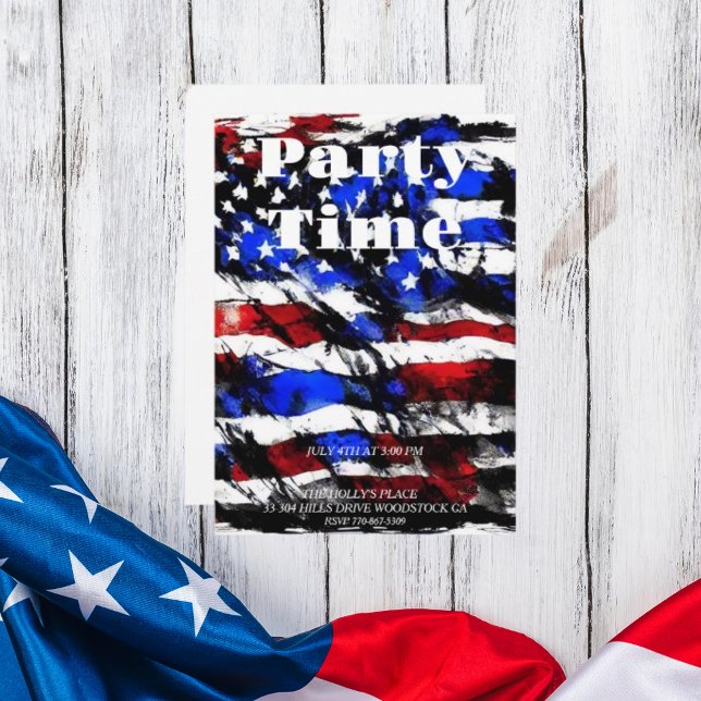 4th of July "American Flag" Invitation (Creator Uploaded)
