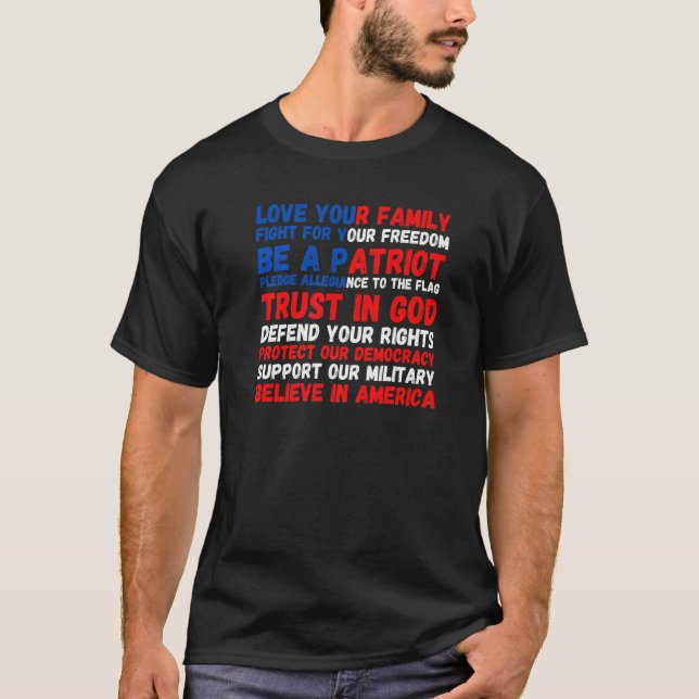 4th of July American Flag Patriotic 1776   T-Shirt (Front)