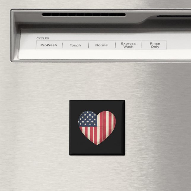 4th of July American Flag Patriotic USA Star Strip Magnet (In Situ (Dishwasher))