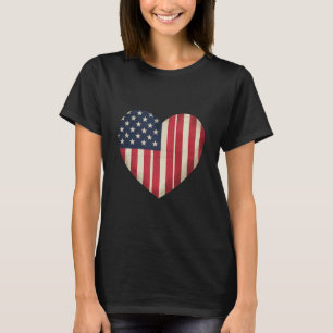 4th of July American Flag Patriotic USA Star Strip T-Shirt