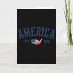 4th Of July American Flag Vintage 250 Years 1776 2 Card