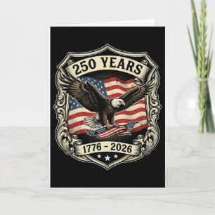 4th Of July American Flag Vintage 250 Years 1776 2 Card