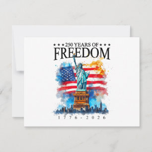 4th of July American Flag Vintage 250 Years 1776 2 Invitation