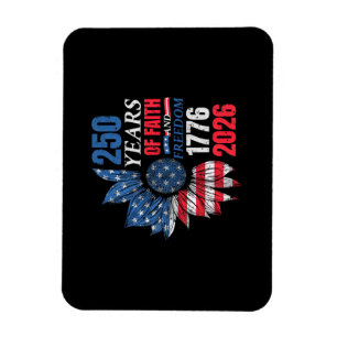4th of July American Flag Vintage 250 Years 1776 2 Magnet