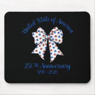 4th of July American Flag Vintage 250 Years 1776 2 Mouse Mat
