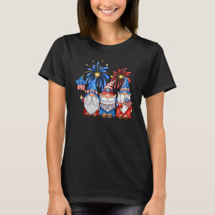 4th Of July American Gnomes Celebrating Independen T-Shirt
