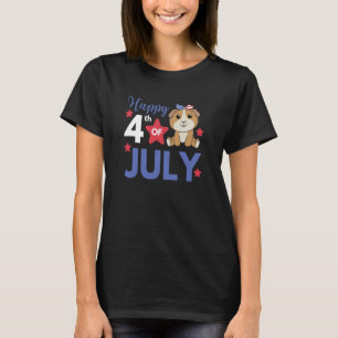 4th Of July American Guinea Pig For Kids Cute Usa T-Shirt
