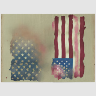 4th Of July American Independence Flag Rustic Tissue Paper