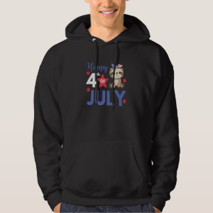 4th Of July American Sloth For Kids Cute Usa Sloth Hoodie