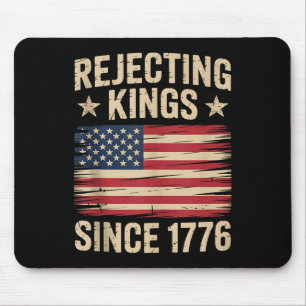 4th Of July American Vintage Flag Rejecting Kings Mouse Mat