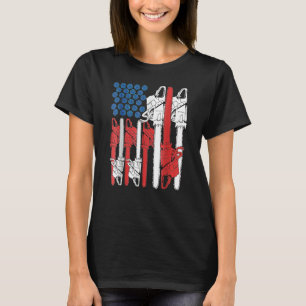 4th Of July Arboris Men Tree Climber Dad Chainsaw T-Shirt