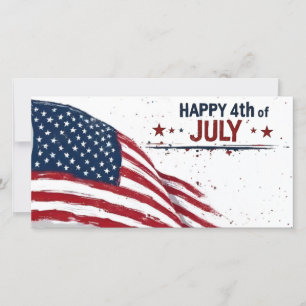 4th of July - Artistic US Flag Paint Splatter