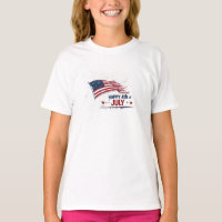 4th of July - Artistic US Flag Paint Splatter