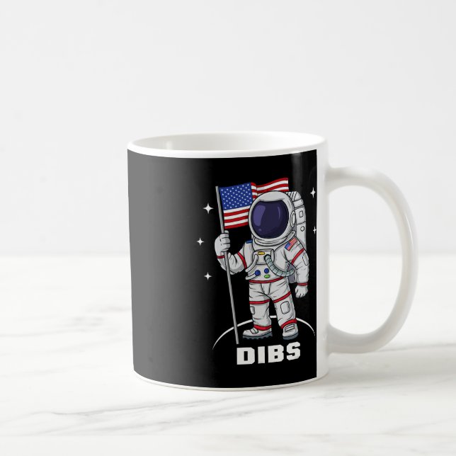 4th Of July Astronaut USA American Flag Fun Patrio Coffee Mug (Right)