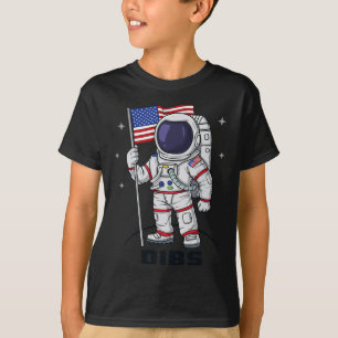 4th Of July Astronaut USA American Flag Fun Patrio T-Shirt