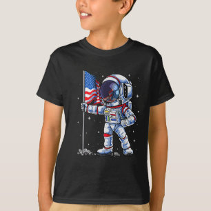 4th Of July Astronaut Usa American Flag Funny Patr T-Shirt