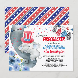 4th of July Baby Boy Shower Invitation