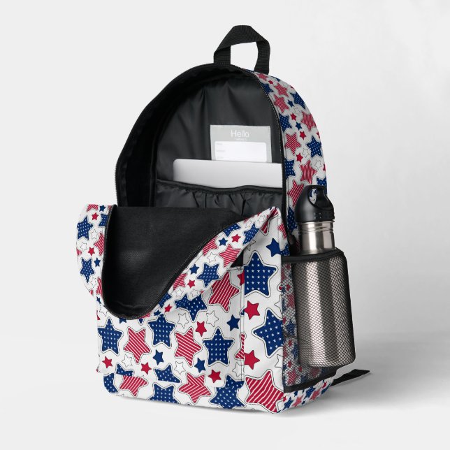 4th Of July Backpack #3 (Back Corner Right (Open))
