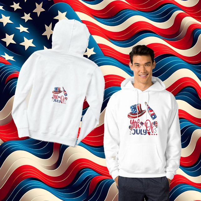 4th Of July Balloons American Flag Patriotic Hat  Hoodie (4th Of July Balloons American Flag Patriotic Hat Hoodie)