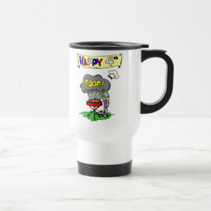 4th Of July Bar BQ Travel Mug