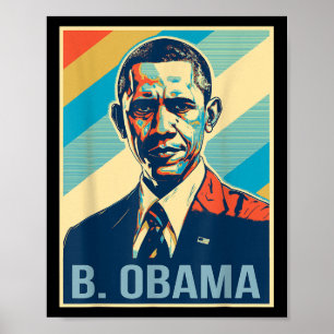 4th Of July Barack Obama President Retro Patriotic Poster