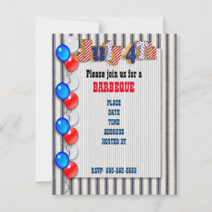 4th of July Barbecue invitation