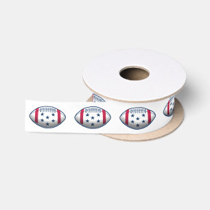 4th of July Baseball Satin Ribbon