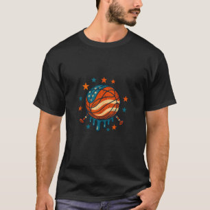 4th of July Basketball Drip Patriotic American Fla T-Shirt